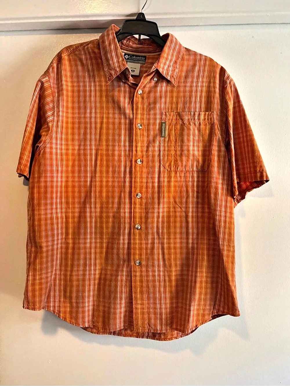 Columbia Men's Plaid Short Sleeve Shirt Size Medium